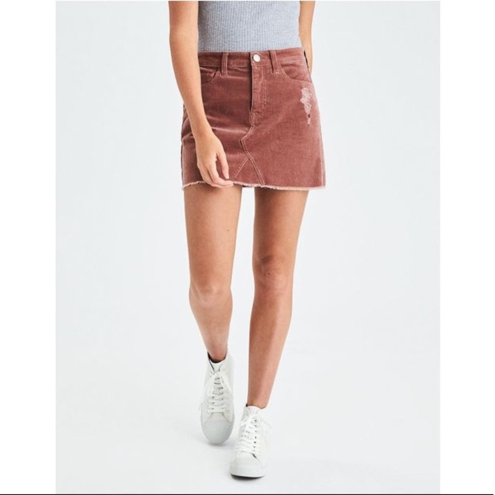 American Eagle Corduroy Skirt - Rose, 2